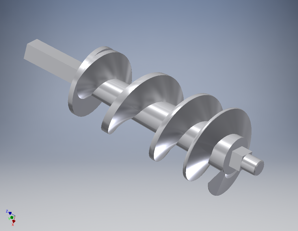 Meat grinder conveyor screw