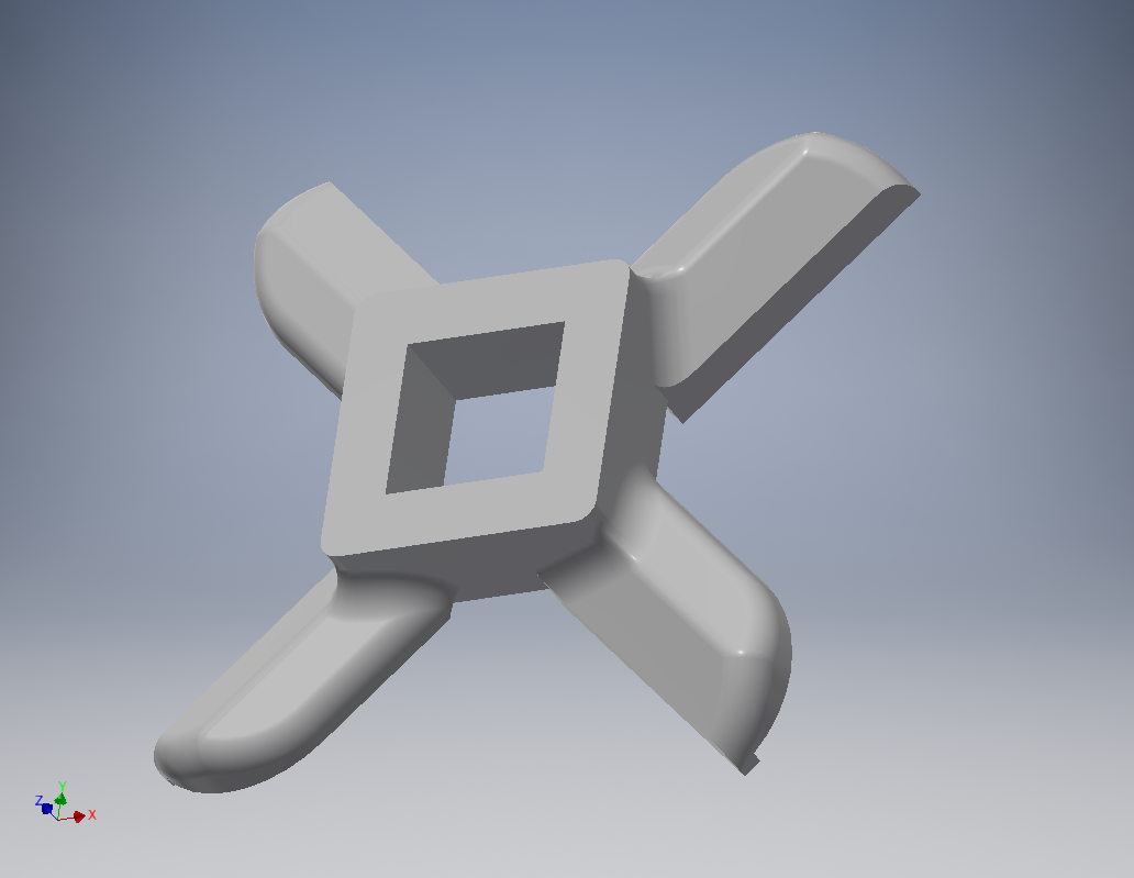 Meat grinder knife back