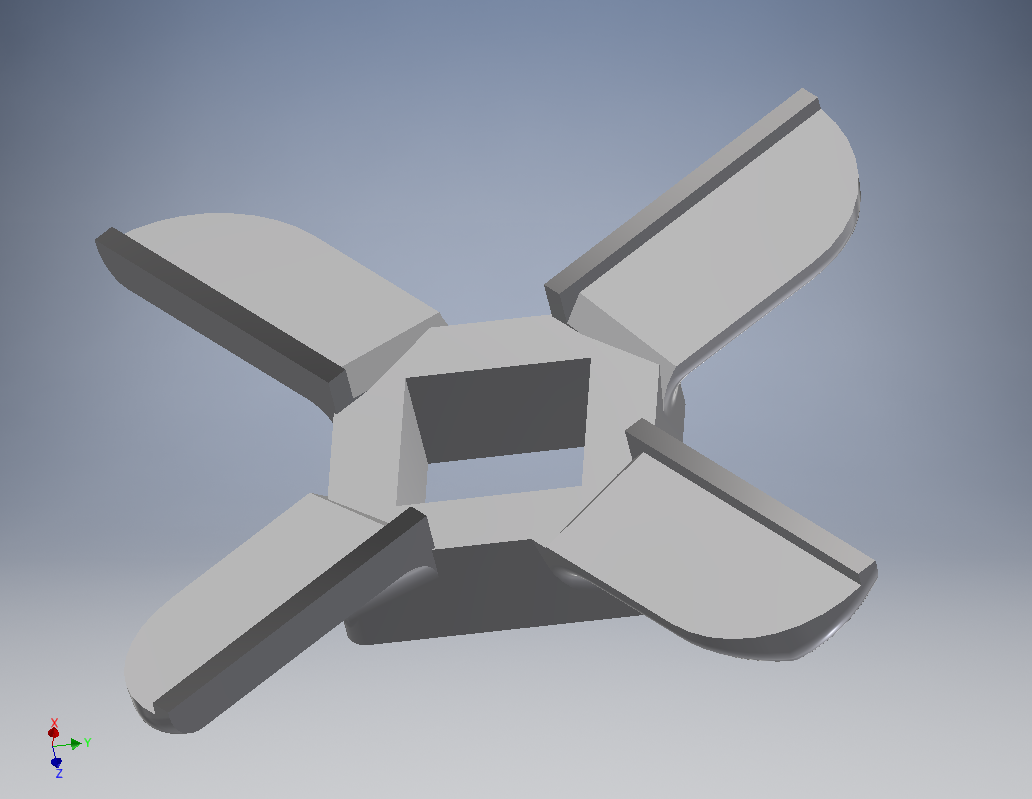 Meat grinder knife front