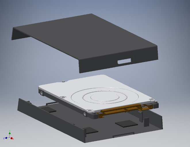 External HDD CAD rendition