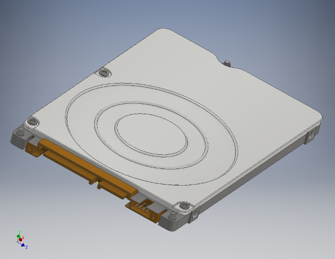 External HDD CAD rendition
