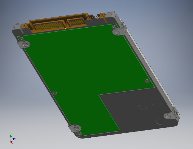 External HDD CAD rendition